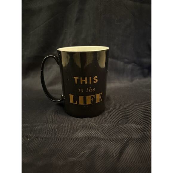 Lenox Kate Spade New York Simply Sparkling "This is the Life" Coffee Tea Mug - Picture 4 of 6